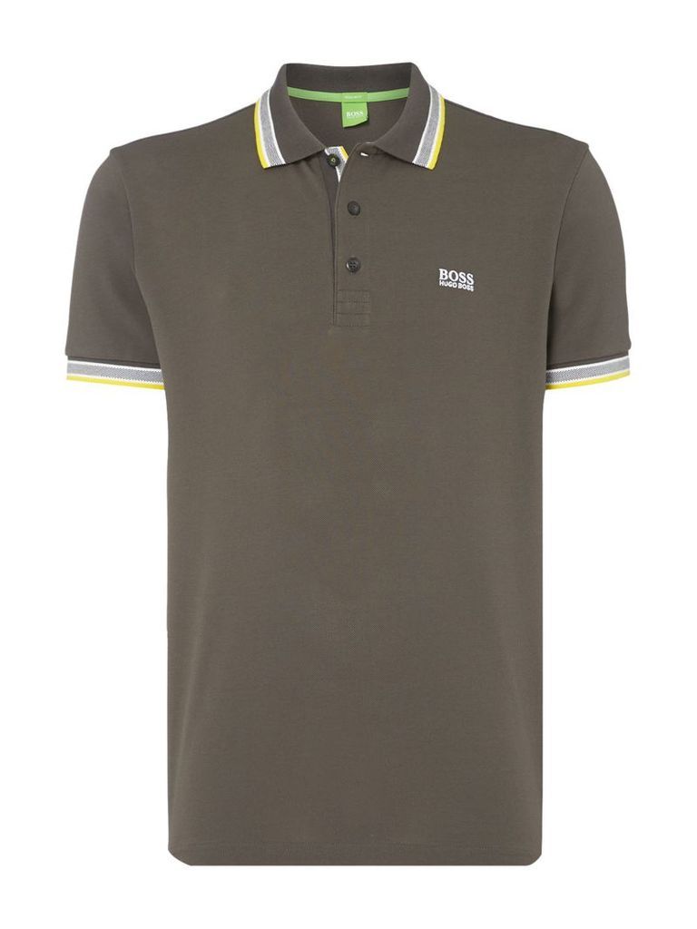 Men's Hugo Boss Short Sleeve Paddy Regular Fit Polo Shirt, Dark Grey