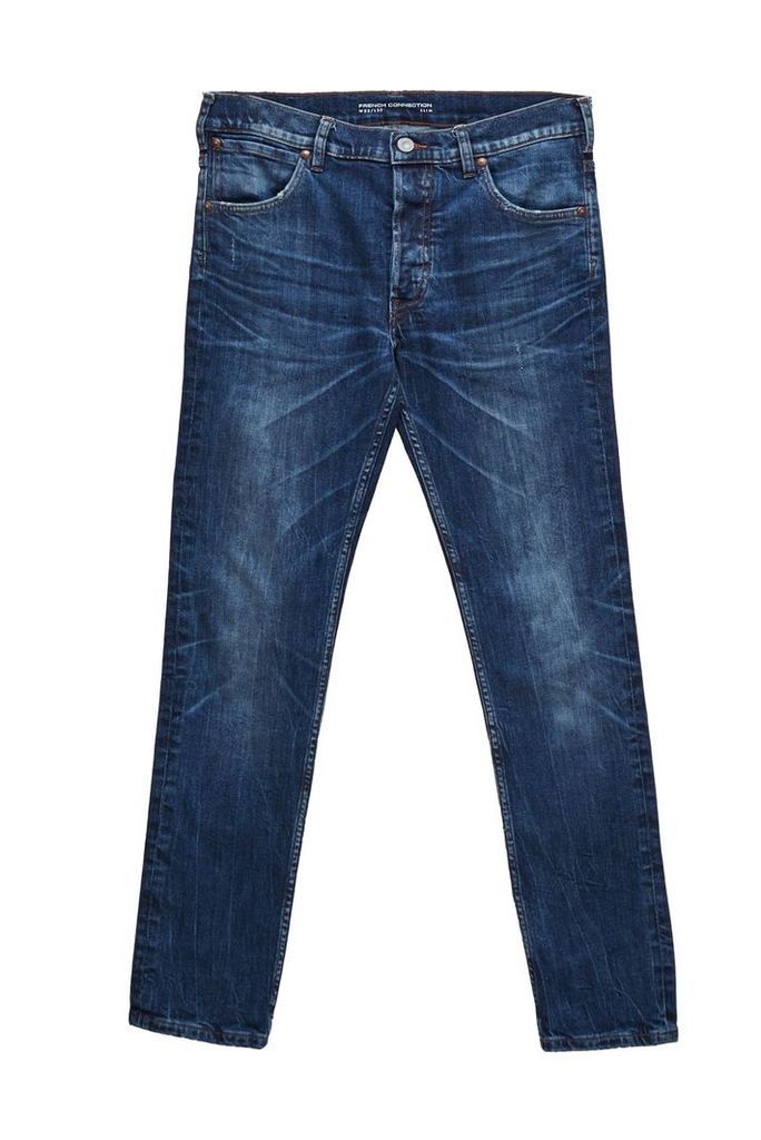 Men's French Connection 72-Denim Stretch Indigo Slim Fit Jeans, Ink
