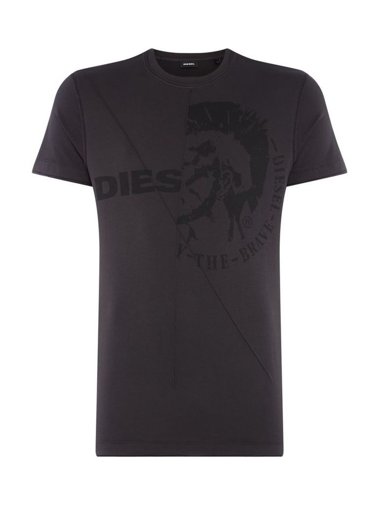 Men's Diesel Bravehead Print Tshirt, Black