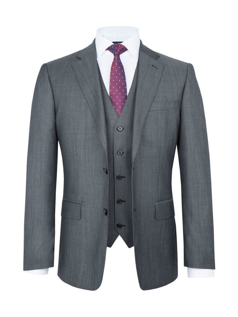Men's Paul Costelloe Walcot Wool-Rich Three Piece Suit, Grey