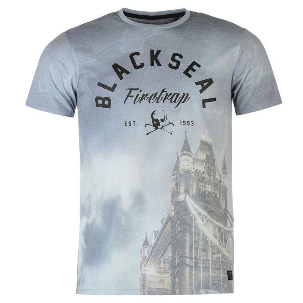 Firetrap Blackseal Tower Bridge T Shirt