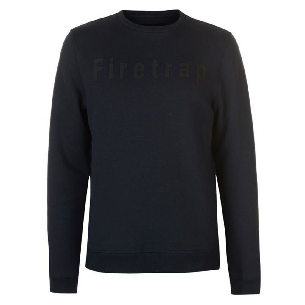 Firetrap Graphic Crew Sweater Mens