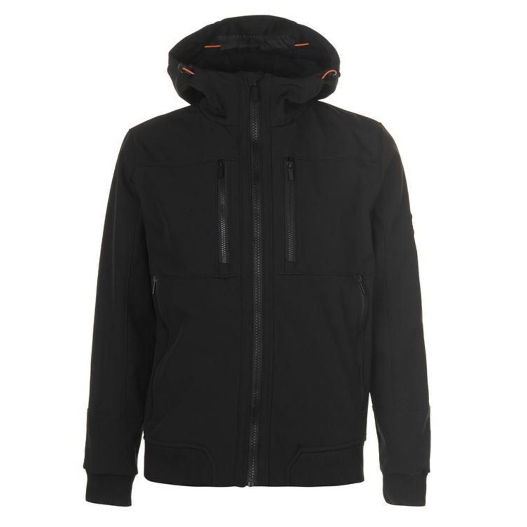 Firetrap Pocket Soft Shell Jacket Mens - Black