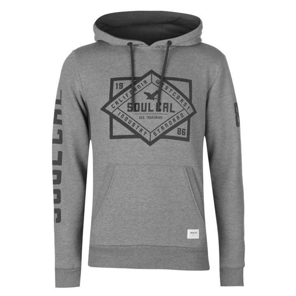 SoulCal Printed Chest Hoodie Mens