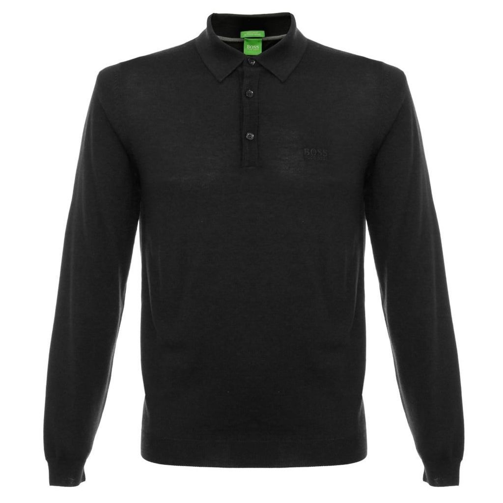 Boss Green C-Camus 01 Black Knit Polo Shirt 50323391