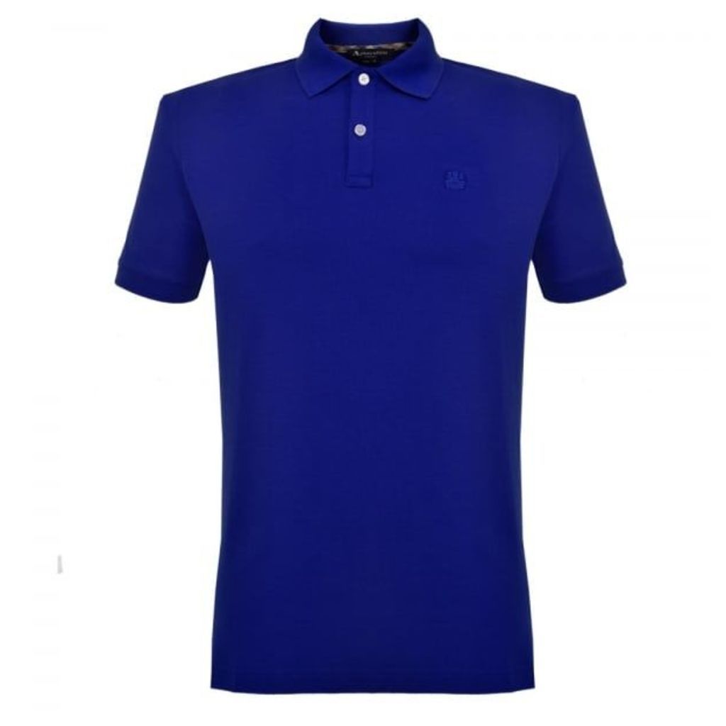 Aquascutum Hill Pique Cobalt Blue Polo Shirt 011559005