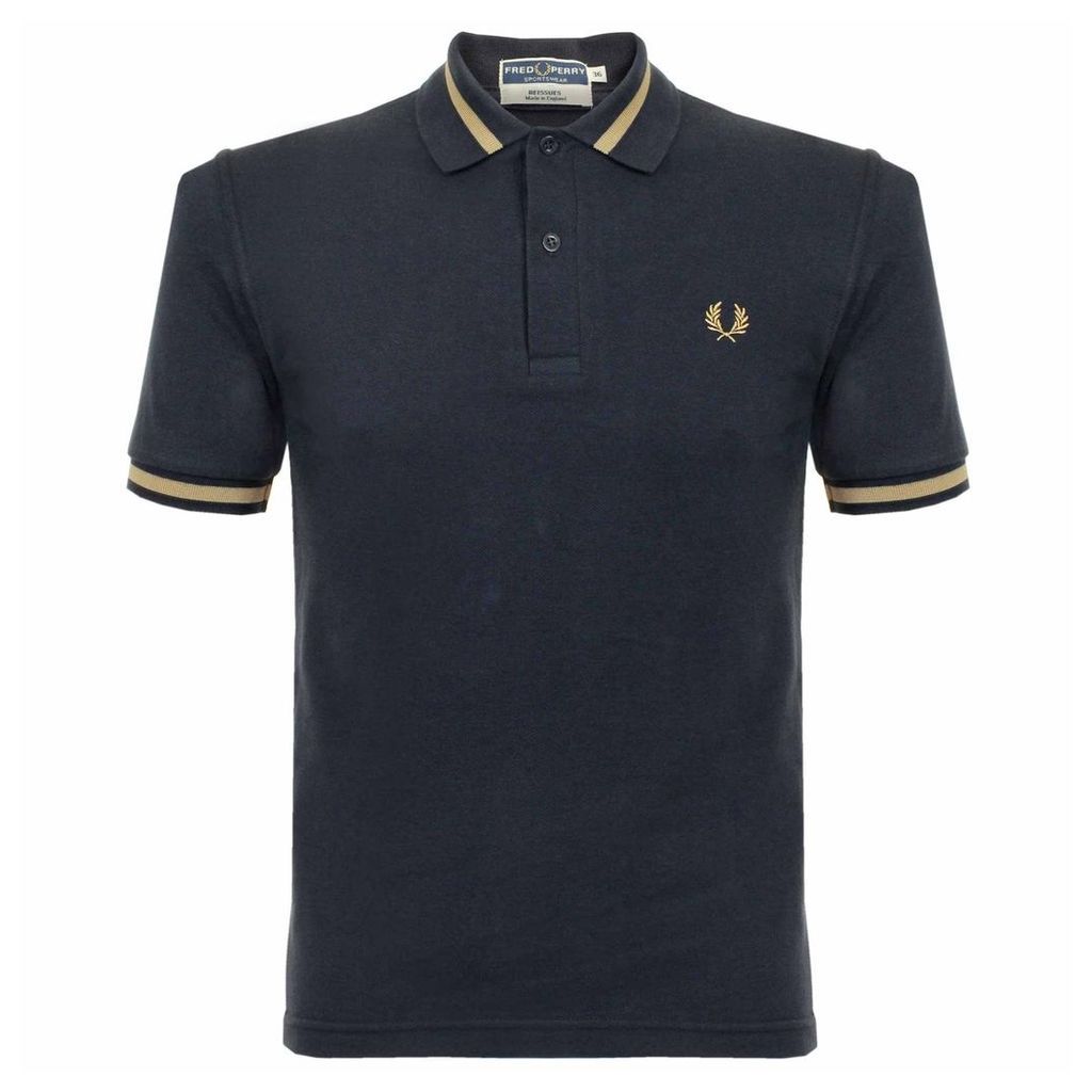 Fred Perry Single Tipped Navy Pique Polo Shirt M2 248