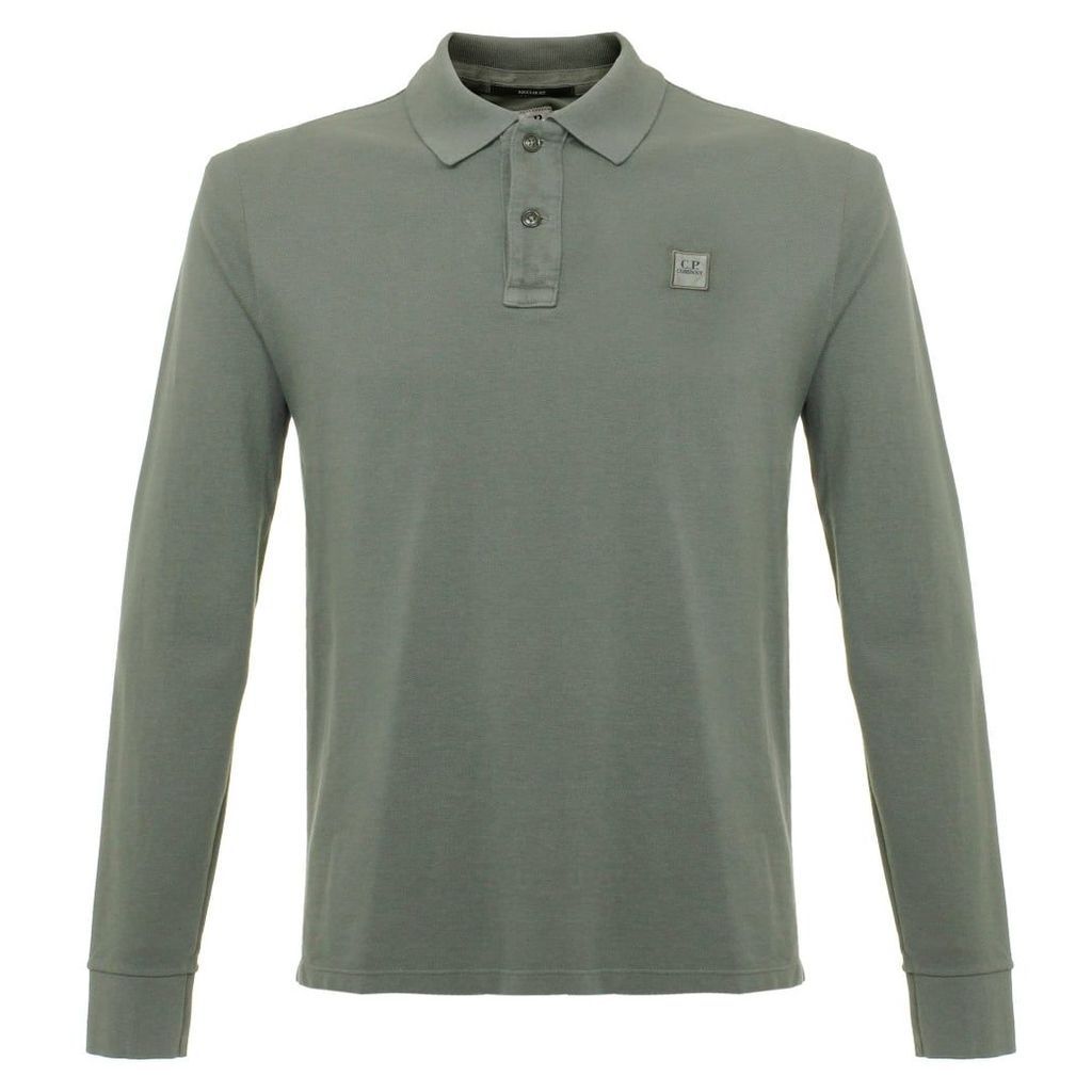 CP Company Pique Grey Polo Shirt CPUT01052A01672