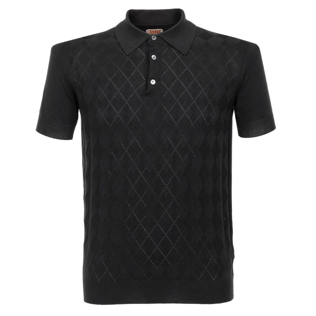 Baracuta Argyle Black Polo Shirt BRMAG0001