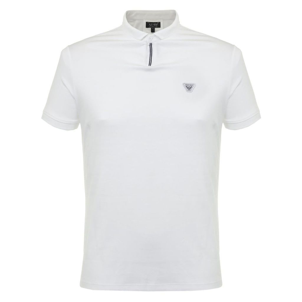 Armani Jeans White Polo Shirt 6X6F19