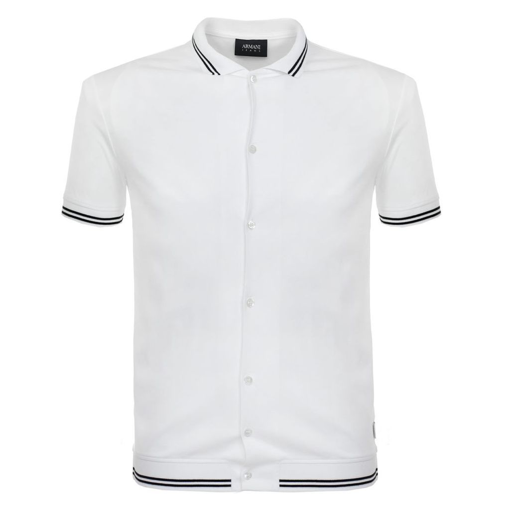 Armani Jeans Bianco Ottico Polo Shirt 3Y6F23