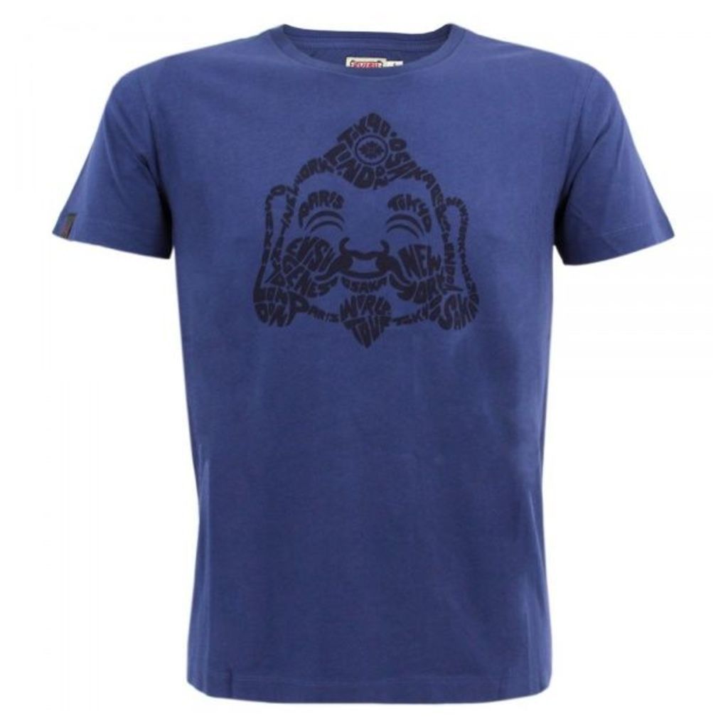 Evisu EVG Teadog Godhead Print Blue T-Shirt S14EGMTS9500