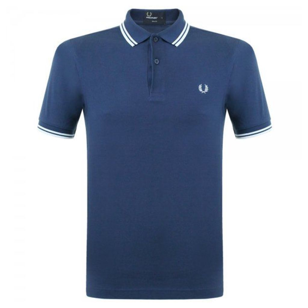 Fred Perry Twin Tipped Service Blue Polo Shirt M3600