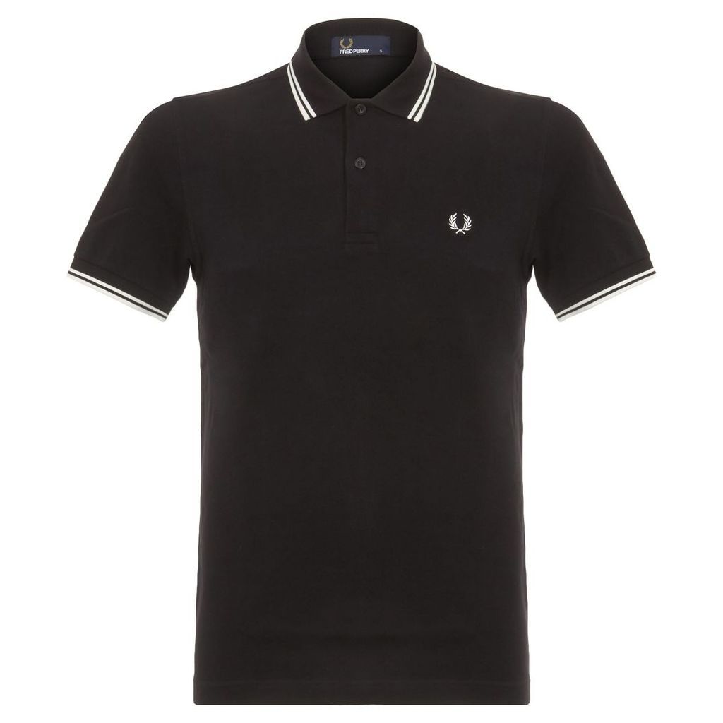 Fred Perry Twin Tipped Black Polo M3600