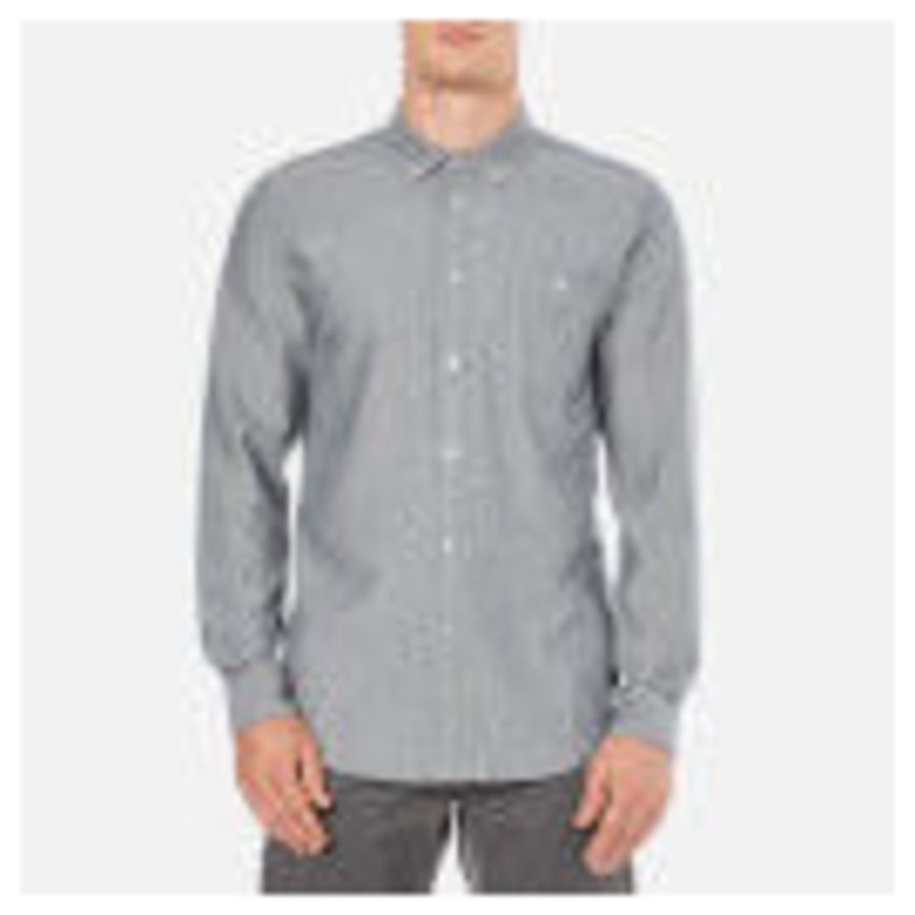 OBEY Clothing Men's Wiseman Herringbone Shirt - Navy Multi - XL