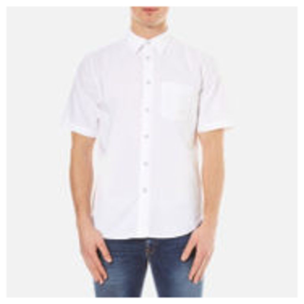 rag & bone Men's Standard Issue Short Sleeve Beach Shirt - White - XL - White