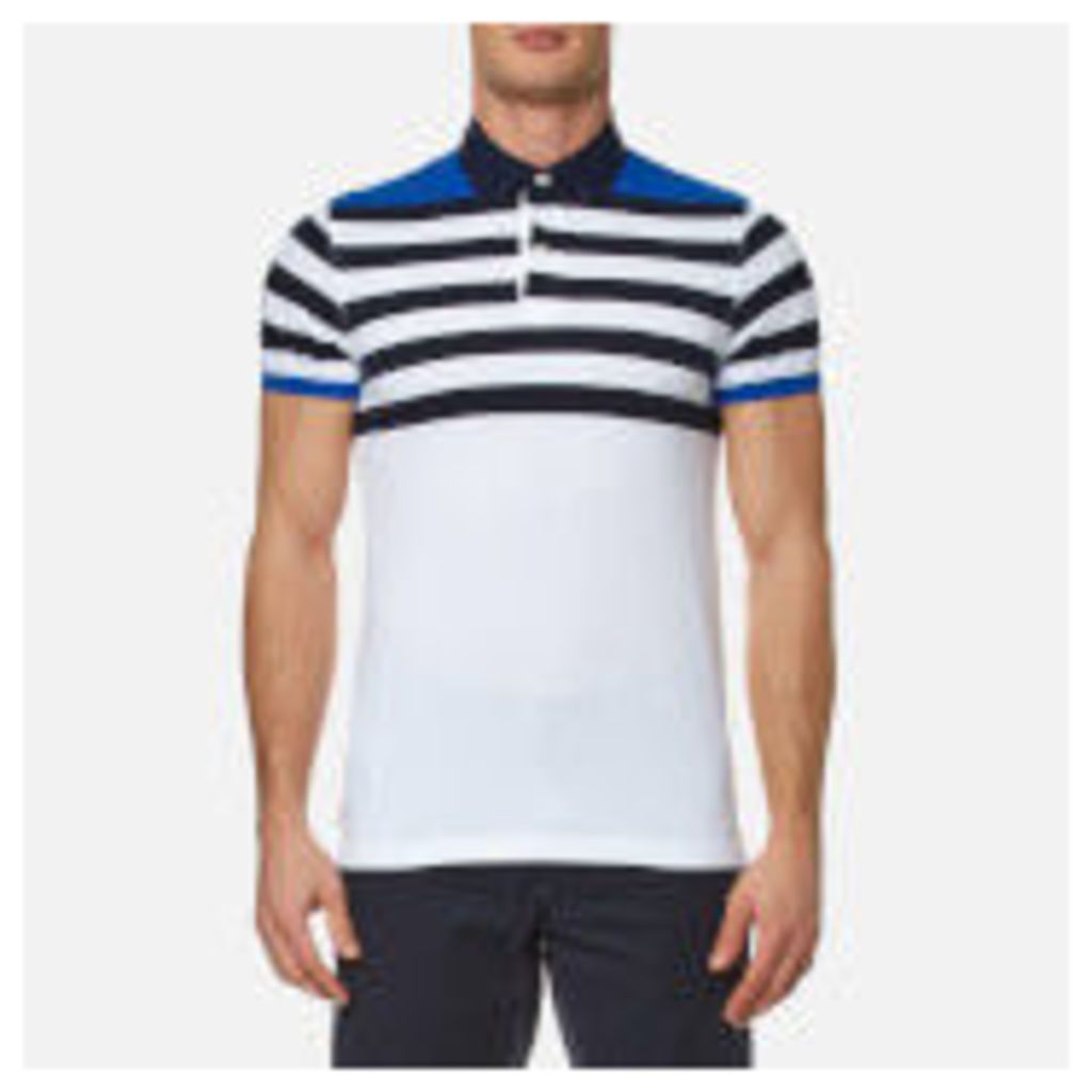 Tommy Hilfiger Men's Niels Stripe Polo Shirt - Nautical Blue/White - XXL