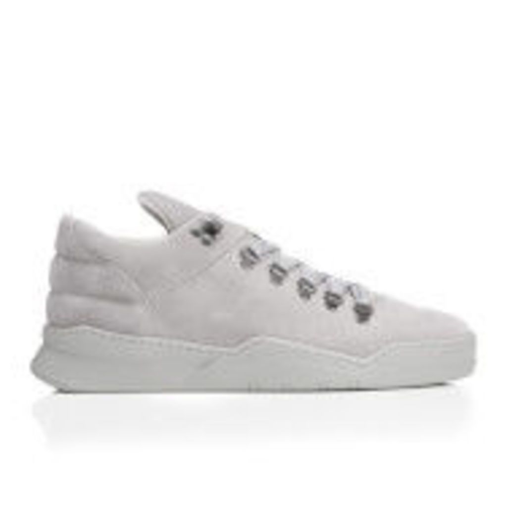 Filling Pieces Men's Ghost Suede Tonal Mountain Cut Trainers - Grey - UK 11