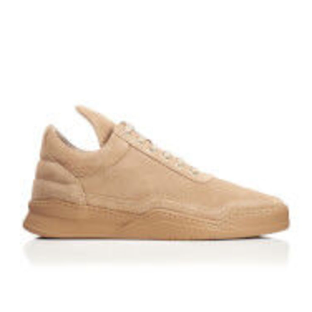 Filling Pieces Men's Ghost Suede Tonal Low Top Trainers - Sand - UK 11