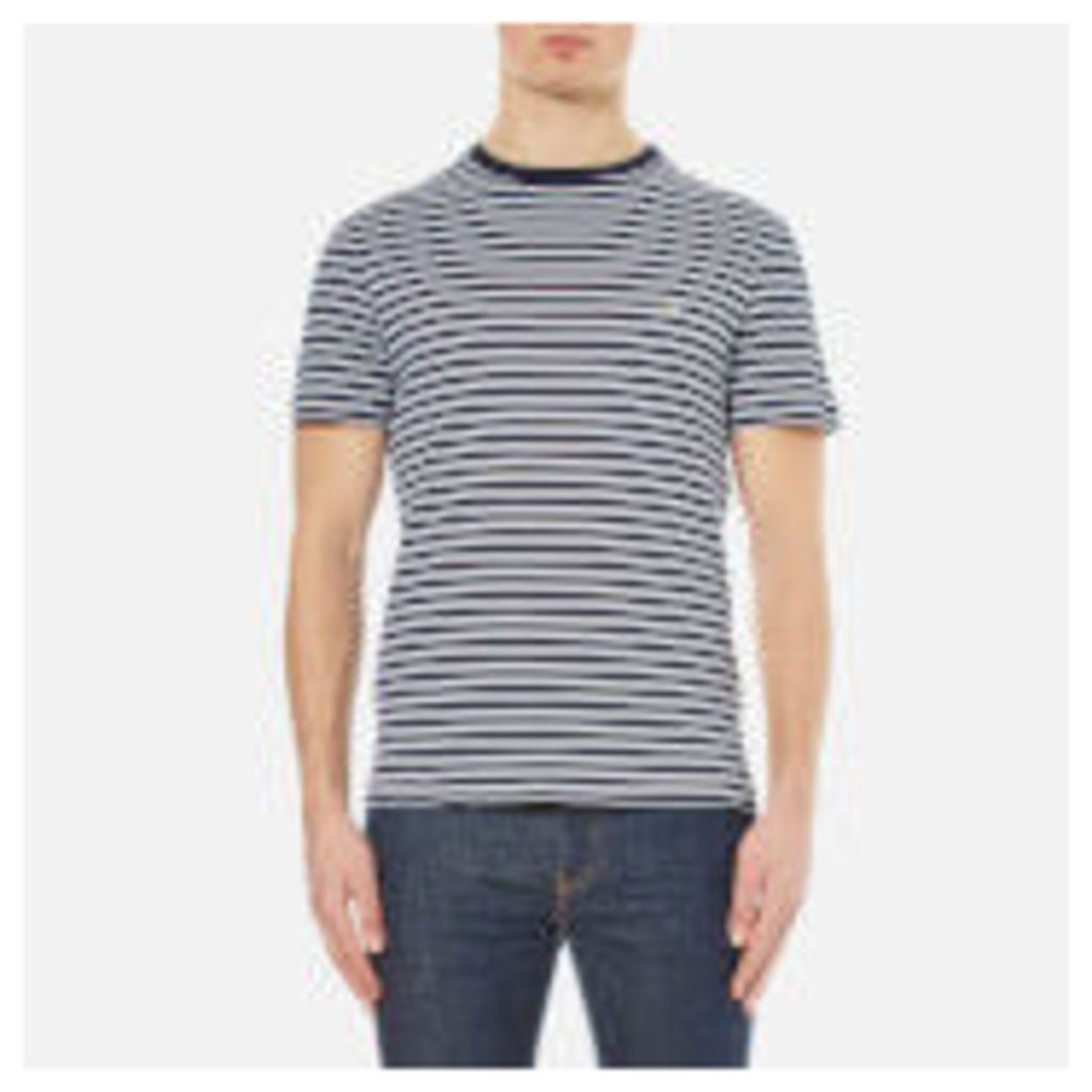 Lacoste Men's Striped T-Shirt - Navy - 4/M