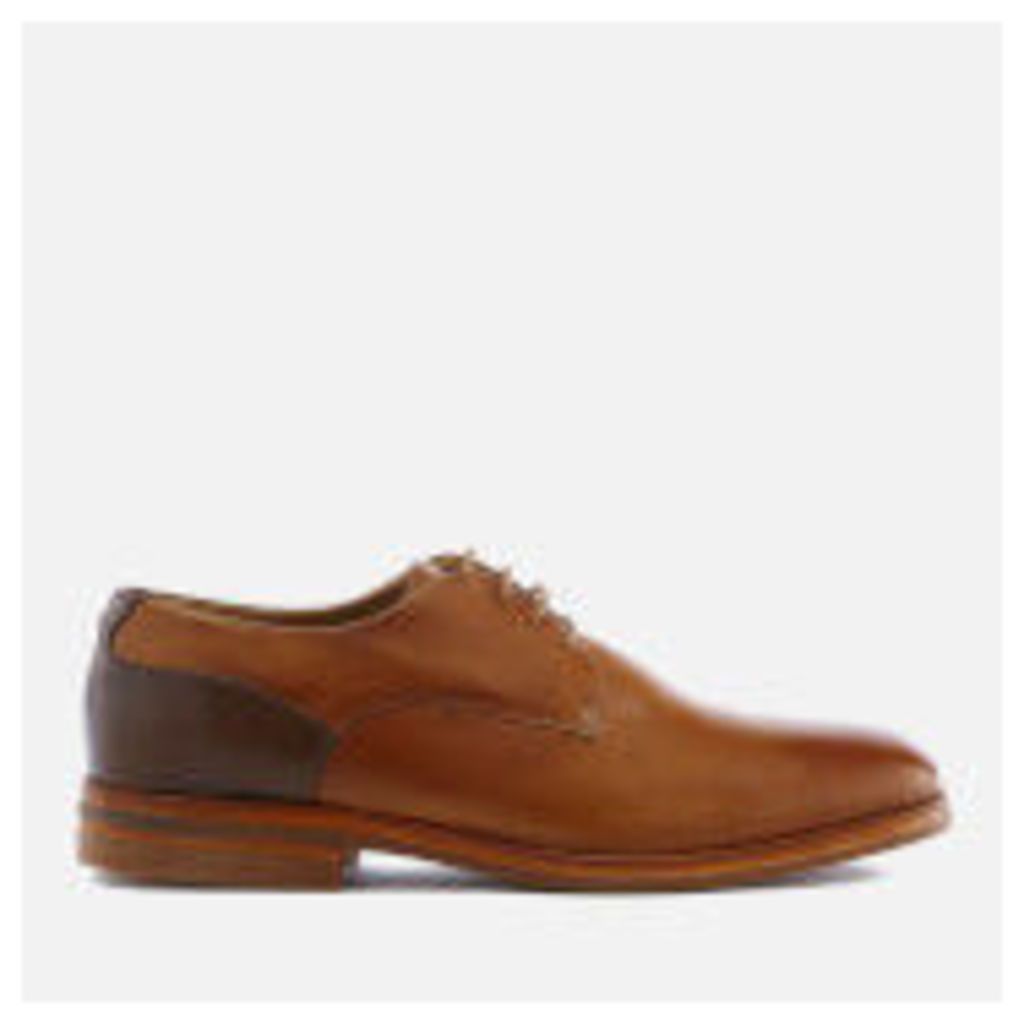 Hudson London Men's Enrico Leather Derby Shoes - Tan - UK 11 - Tan