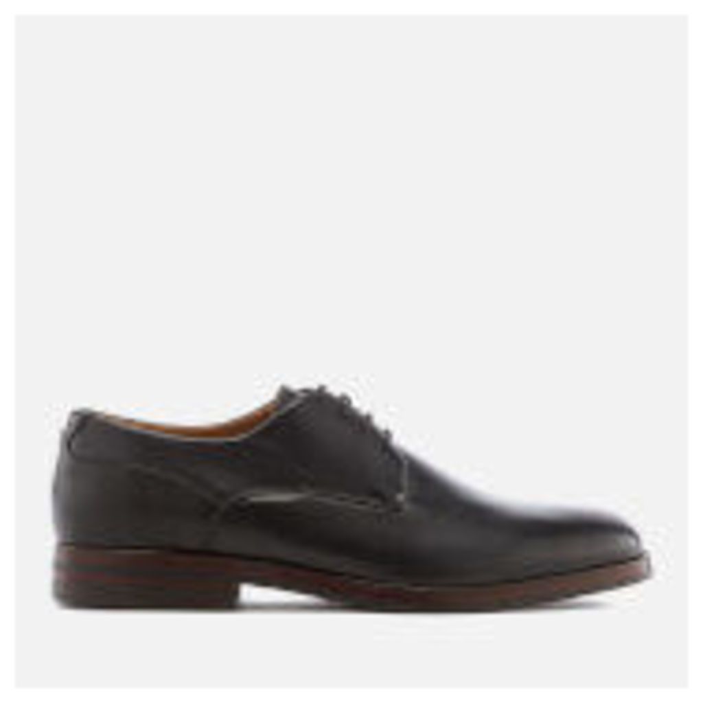 Hudson London Men's Enrico Leather Derby Shoes - Black - UK 10 - Black