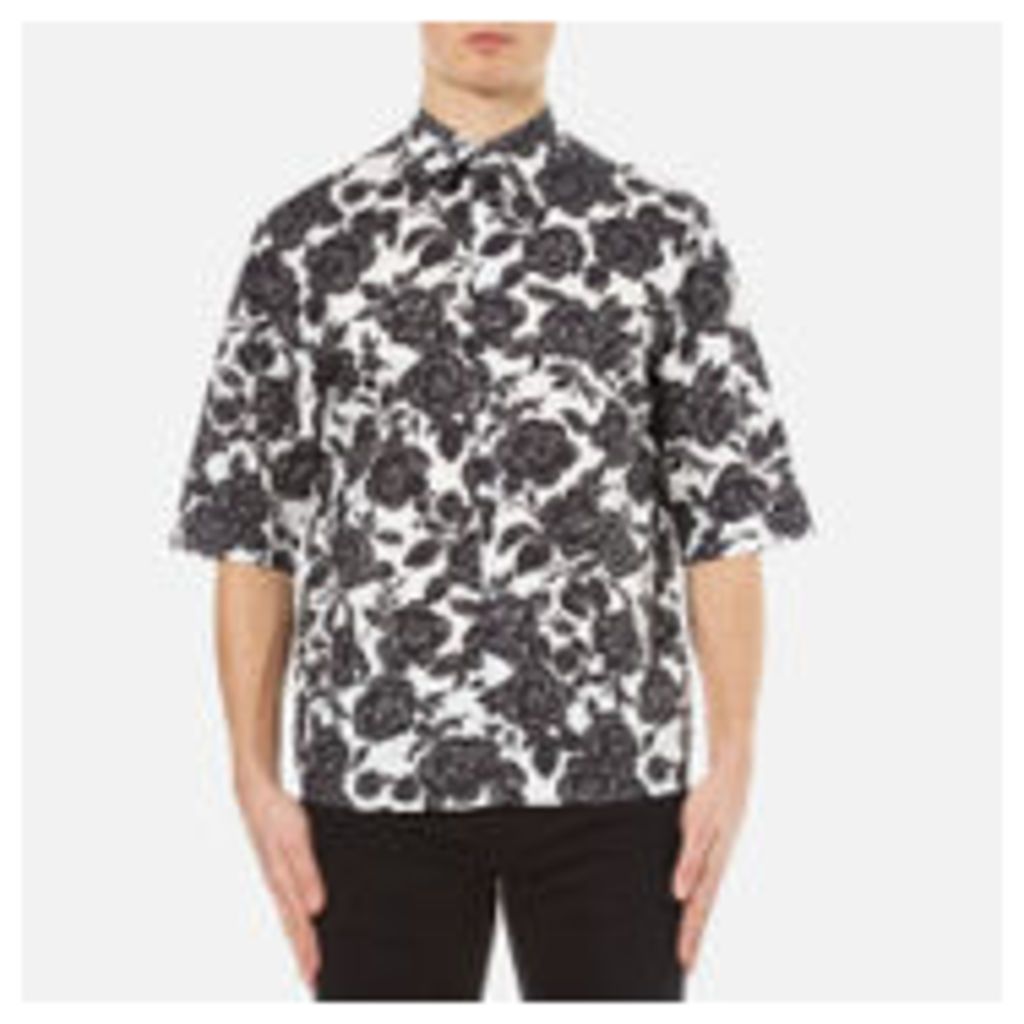 MSGM Men's Floral Short Sleeve Shirt - Multi - 15 3/4 /M - Multi