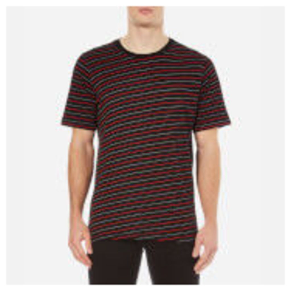 rag & bone Men's Colin Striped T-Shirt - Black/Red - M - Black/Red