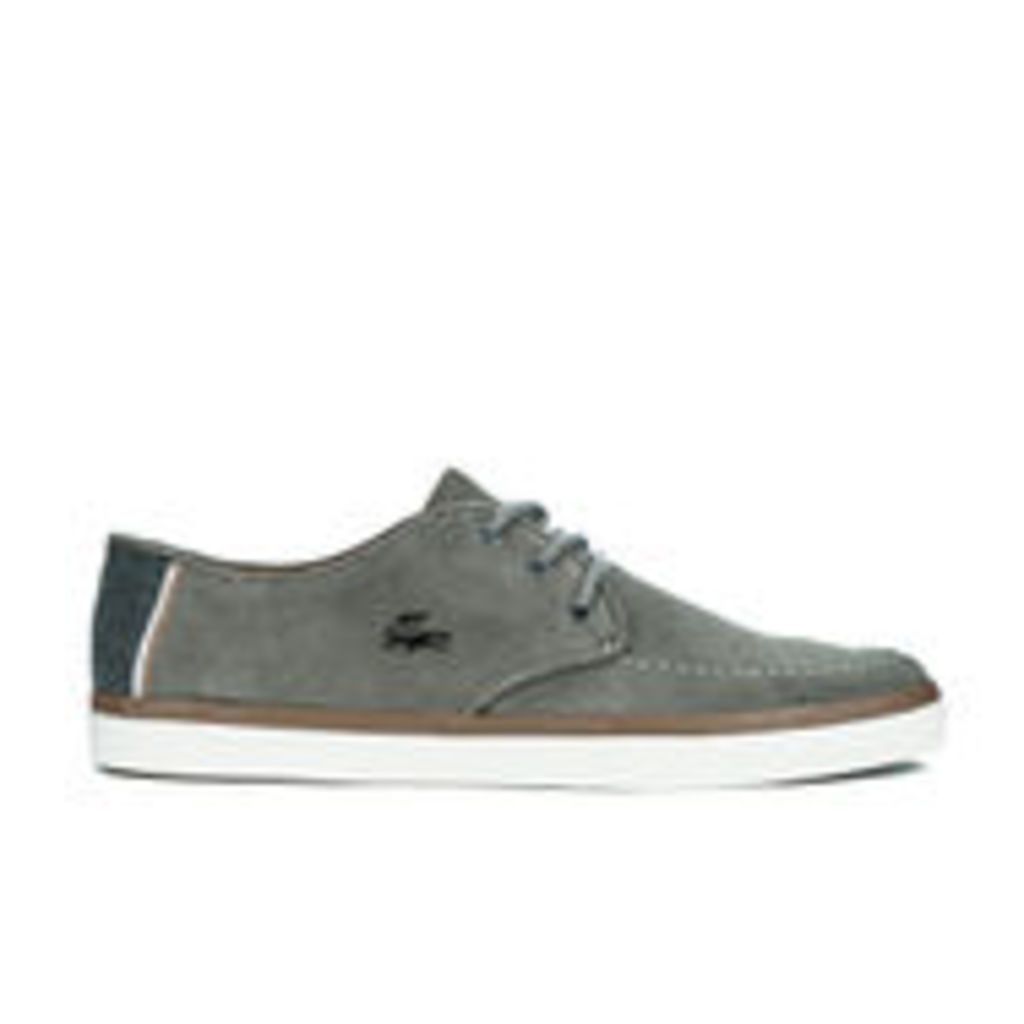 Lacoste Men's Sevrin 2 LCR Suede Deck Shoes - Grey - UK 8 - Grey