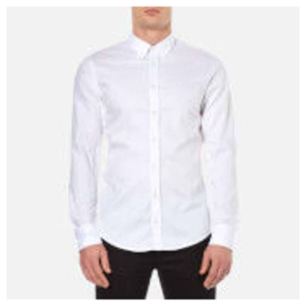 BOSS Orange Men's Edipoe Plain Long Sleeve Shirt - White