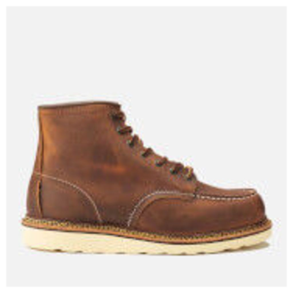 Red Wing Men's 6 Inch Moc Toe Double Welt Leather Lace Up Boots - Copper Rough and Tough - UK 10/US 11 - Tan