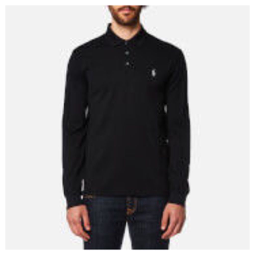 Polo Ralph Lauren Men's Long Sleeve Mesh Polo Shirt - Black - XL - Black
