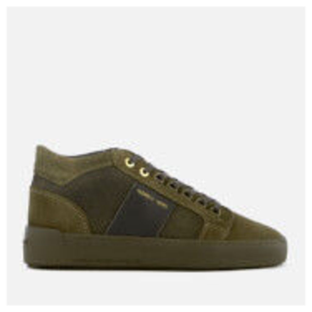 Android Homme Men's Propulsion Mid Geo Stingray Suede Trainers - Dark Sage/Olive