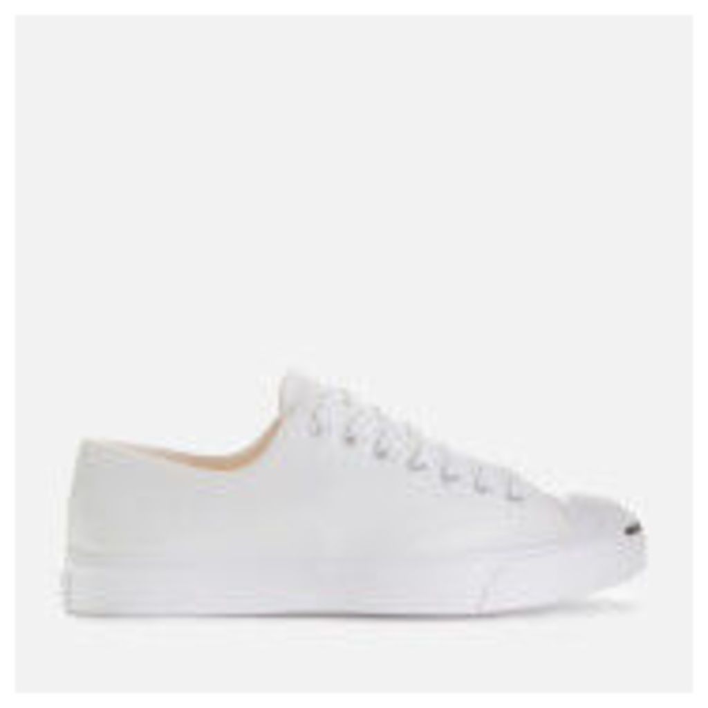 Converse Men's Jack Purcell Ox Trainers - White/White/Black - UK 7 - White