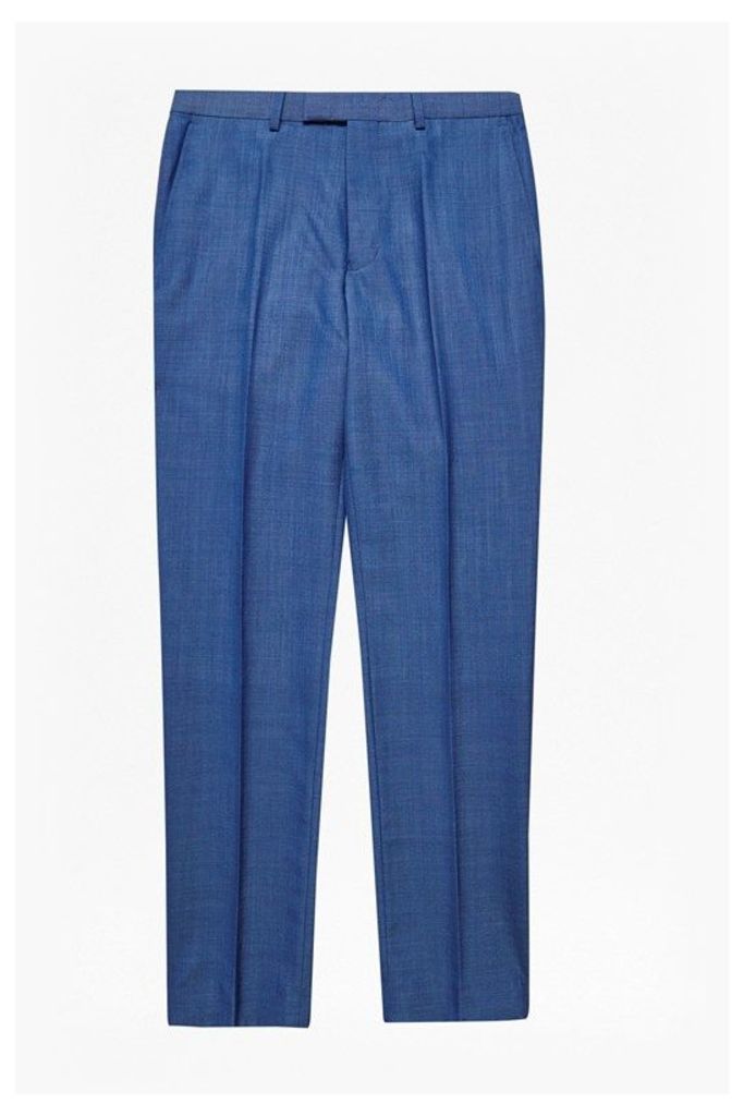 SLIM MID BLUE SUIT TROUSERS - Mid Blue