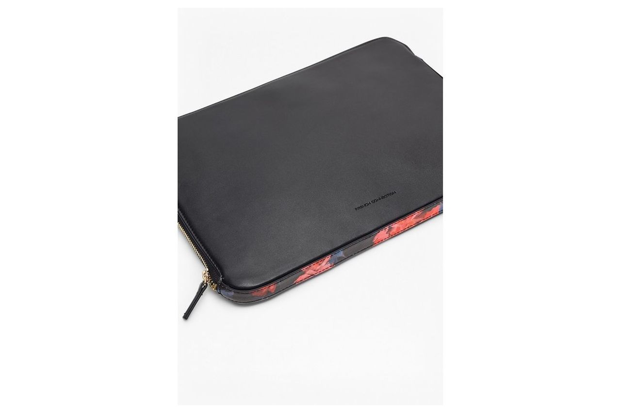 Printed Saffiano Marta Laptop Case - black/allegro poppy