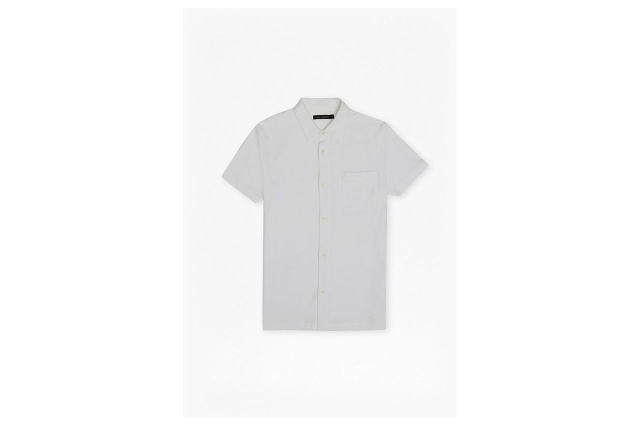 Central Crepe Short Sleeve Shirt - optic white