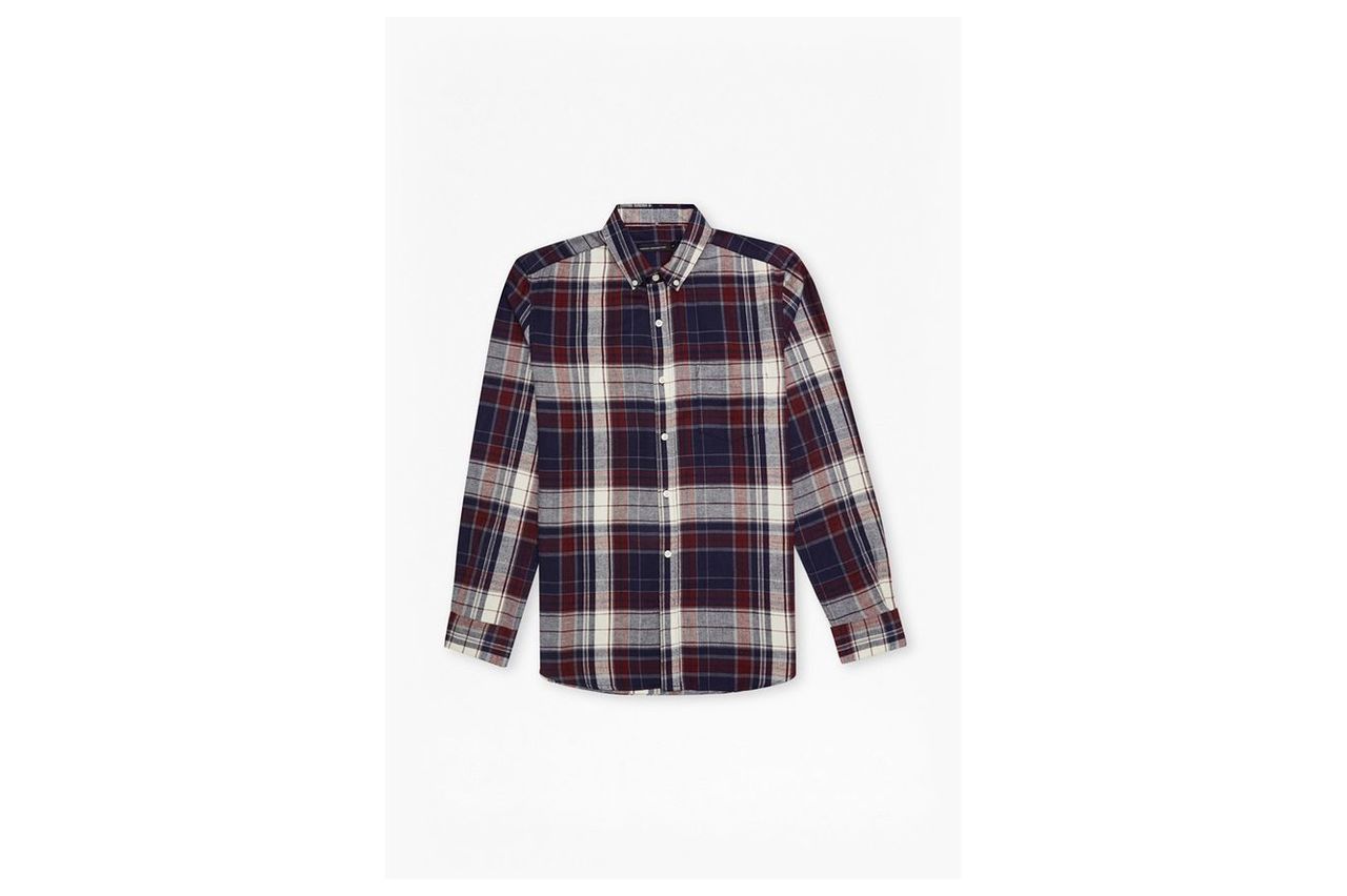 Checked Flannel Shirt  - blue 5740