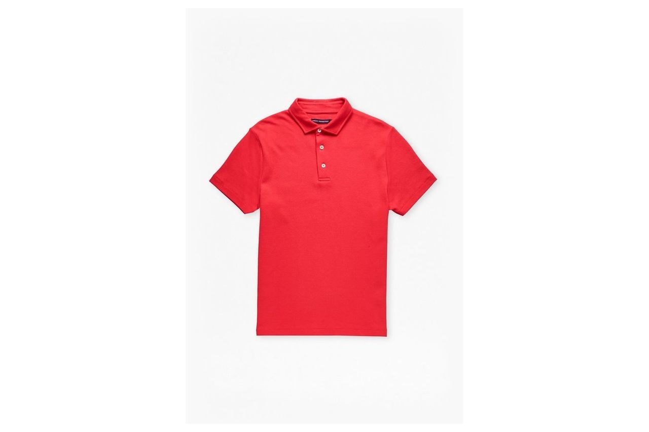 Central Crepe Polo Shirt - tomato red