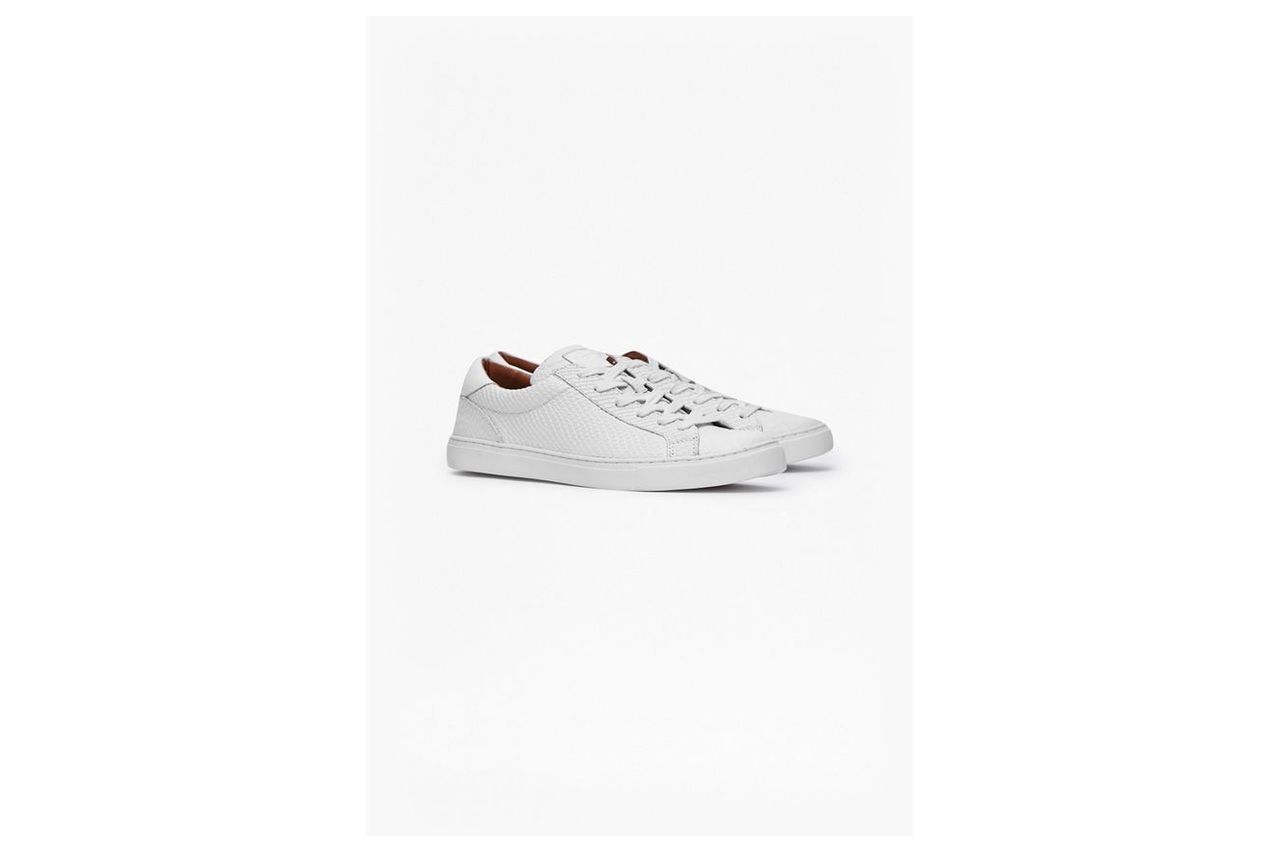 Carlo Snake Emboss Trainers - white
