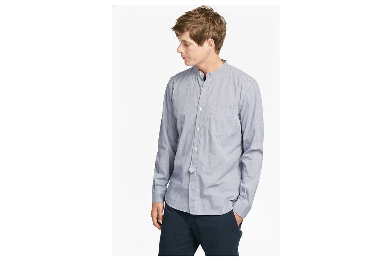 Gallery Gingham Peached Cotton Shirt - blueblood
