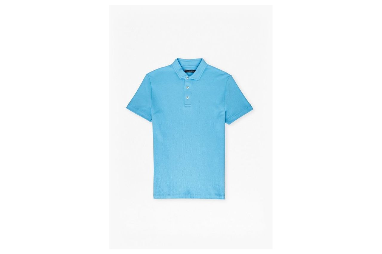 Central Crepe Polo Shirt - tropical blue