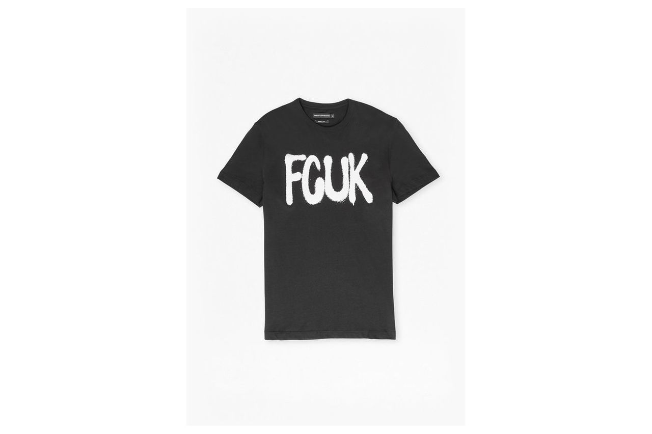 Graffiti Fcuk Logo T-Shirt  - black/white