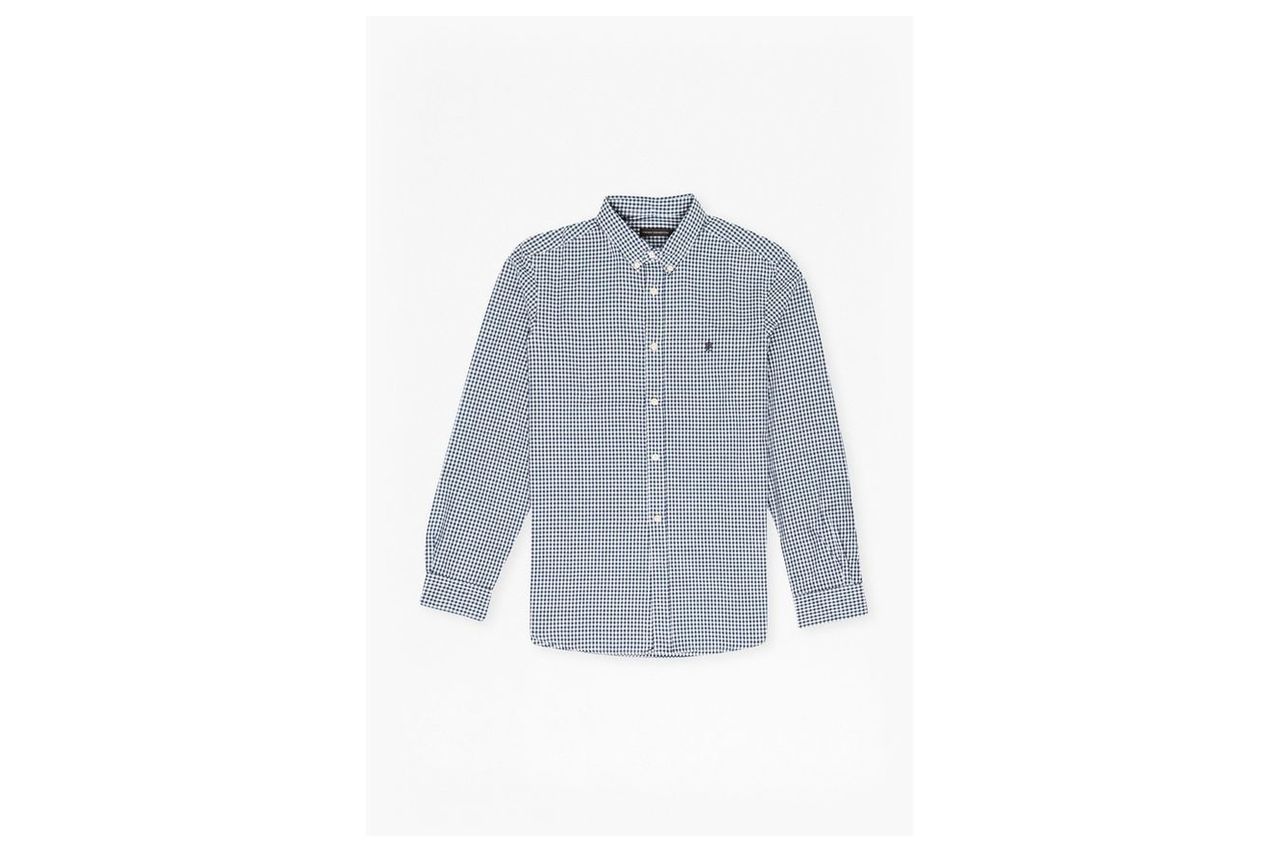 Check And Stripe Long Sleeved Shirt - blue gingham