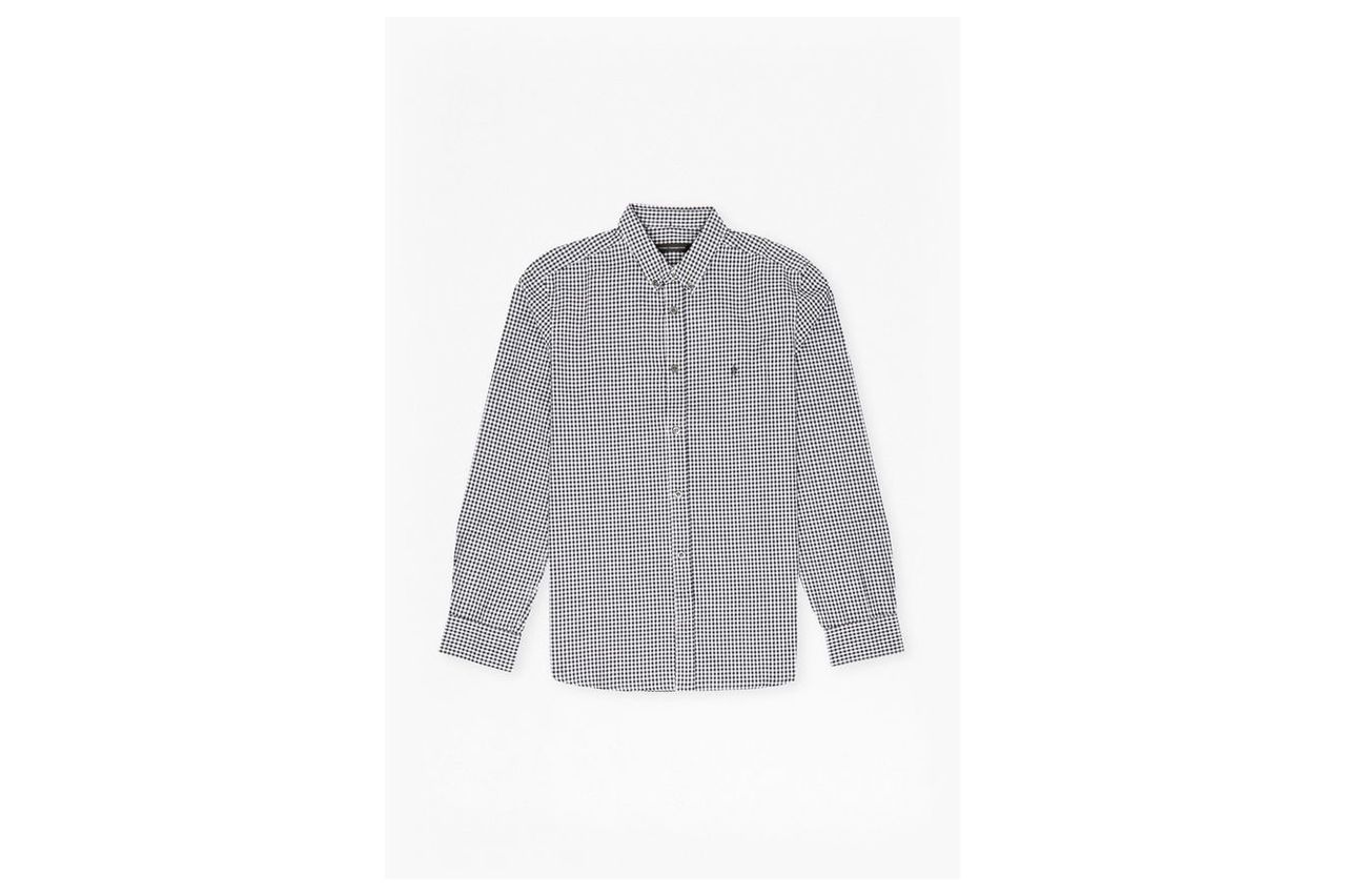 Check And Stripe Long Sleeved Shirt - marine gingham