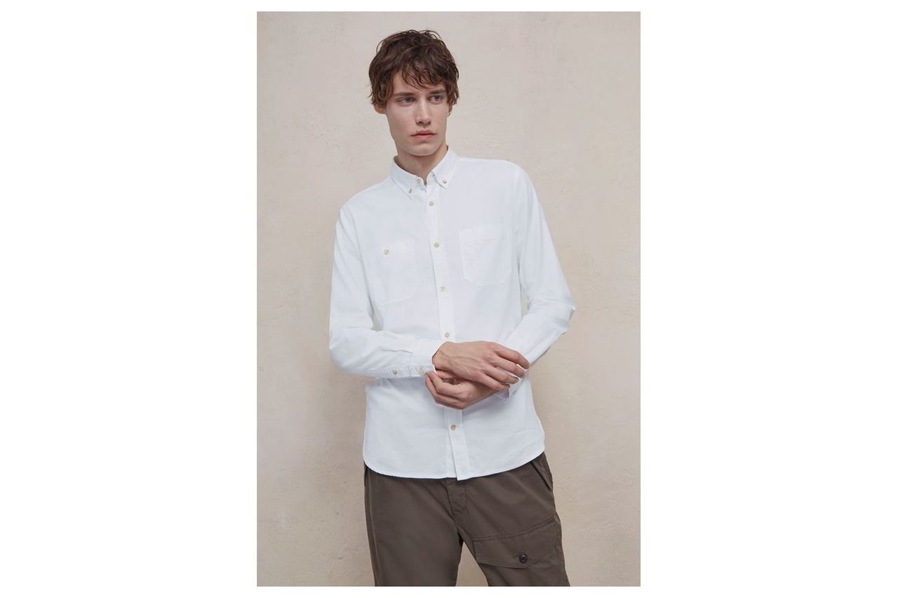 Overwashed Oxford Shirt - white