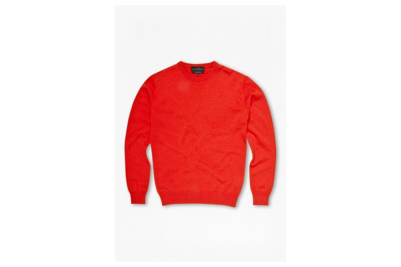 Cashmere Crew Neck Jumper - lifeboat red