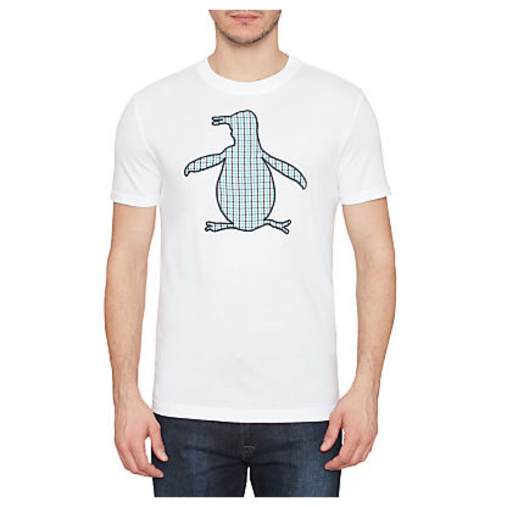 Original Penguin Gingham Infill Pete T-Shirt, Bright White