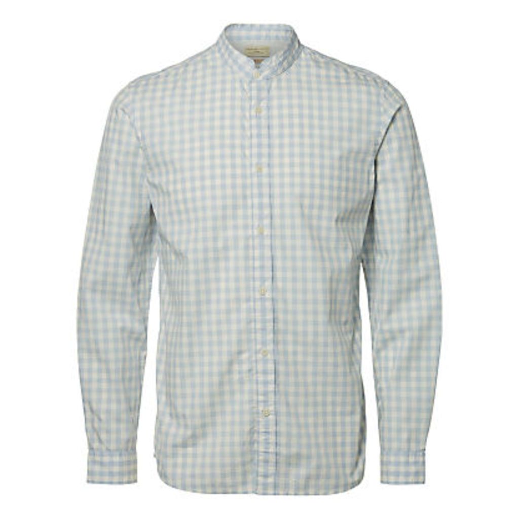 Selected Homme Jacque Short Sleeve Check Shirt, Forever Blue