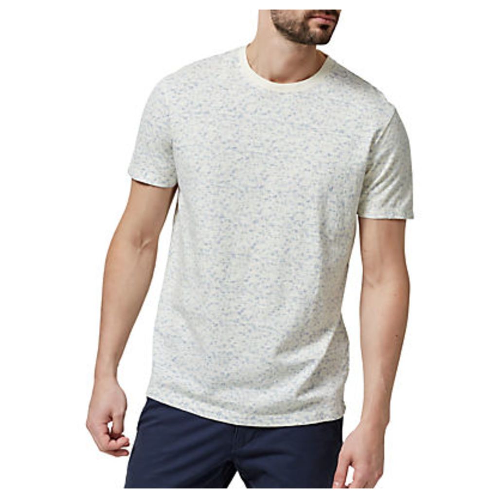 Selected Homme Short Sleeve Print T-Shirt, Forever Blue/Papyrus